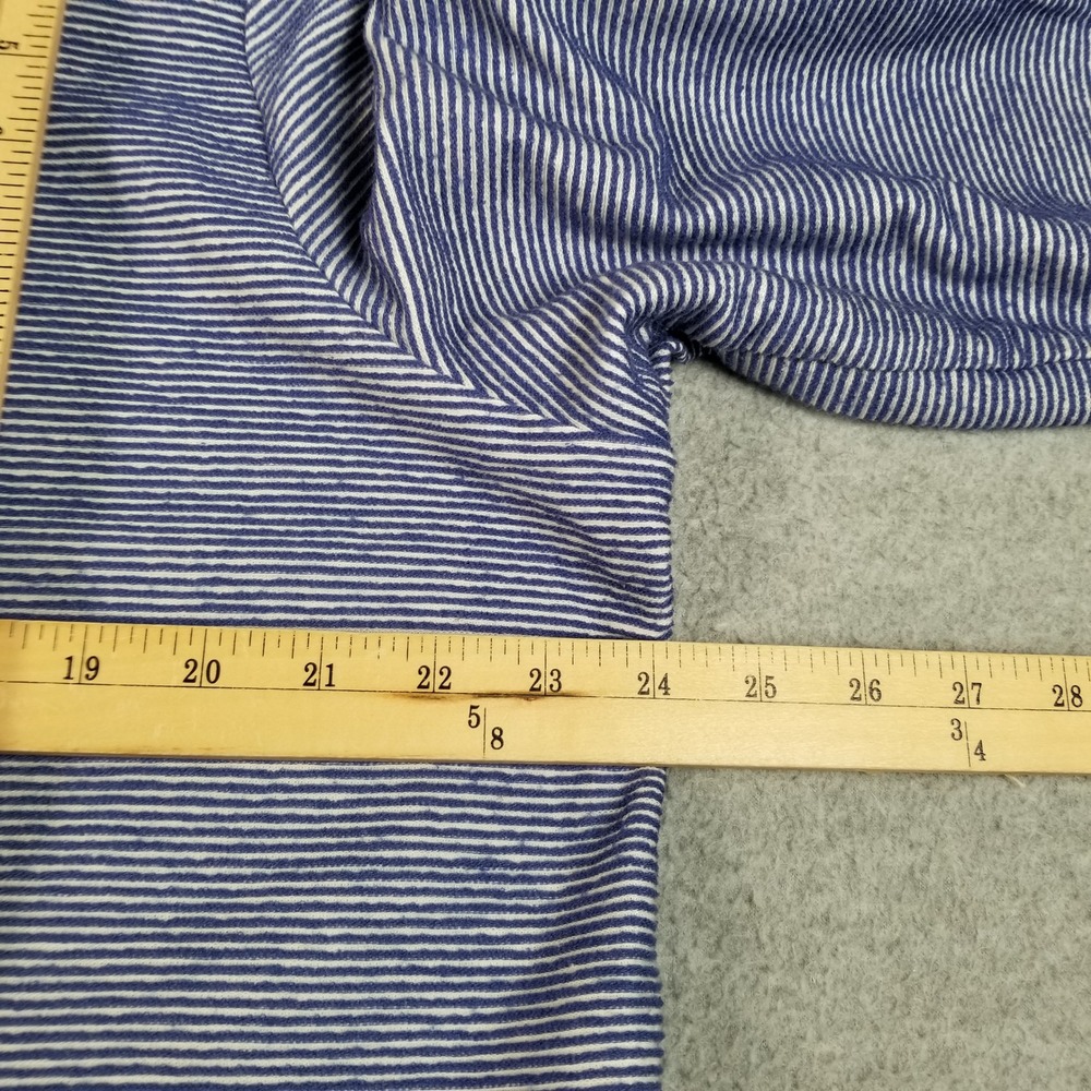 Alexander Jordan Top Womens 1X Plus Blue White Striped Layer Look Blouse Preppy - Picture 9 of 12